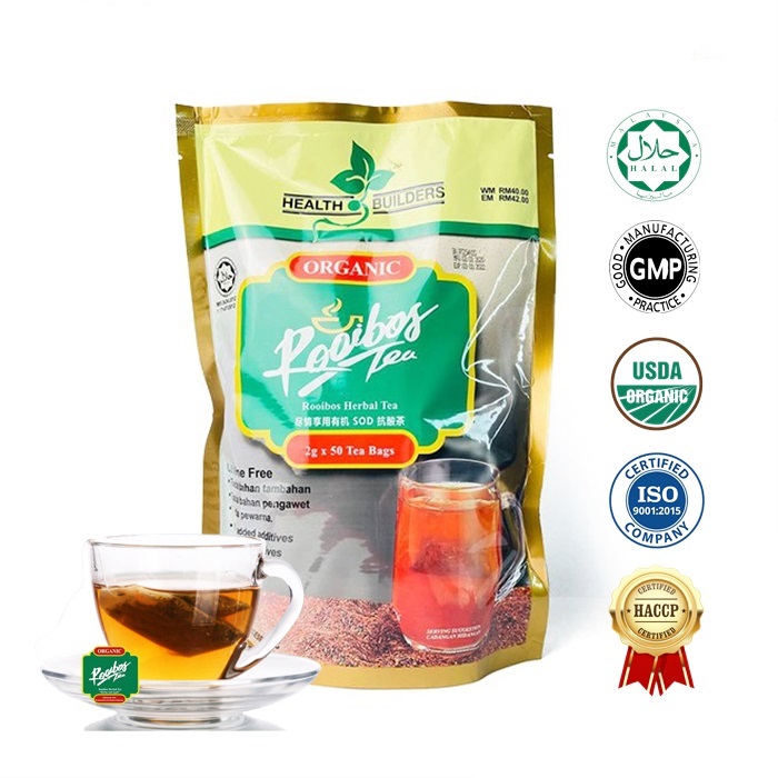 Buy 100 Original Health Builders Rooibos Organic Tea / 50 Sachets Tea